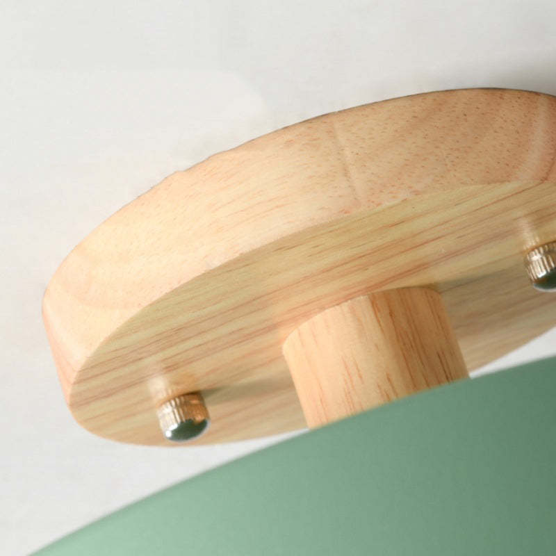 Arisha Moderne Design LED Plafoniere Ingresso Acrilico/Legno Rotonda Legno/Bianco/Rosa/Verde/Grigio