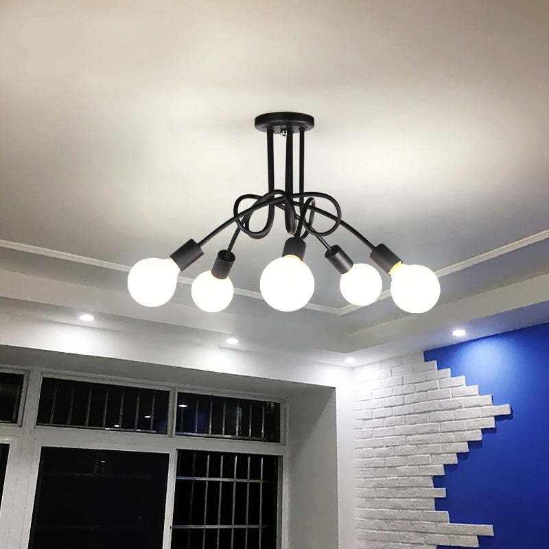 Valentina Moderno LED Speciale Lineare Curva Metallo Plafoniere Sala da Pranzo/Soggiorno