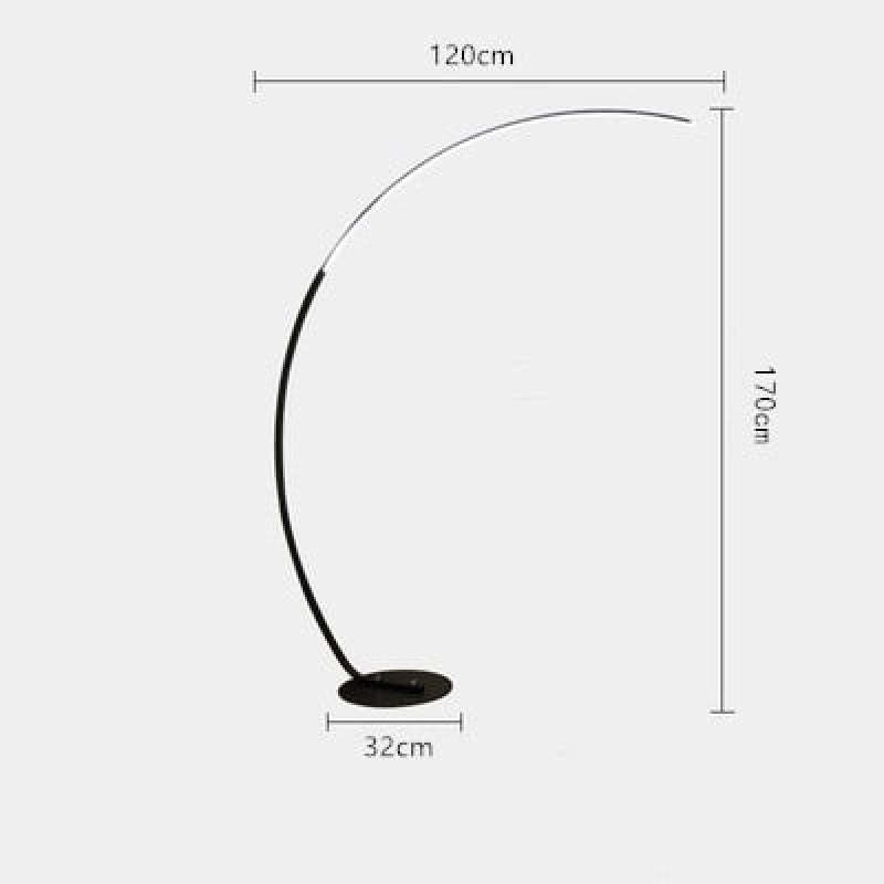Arisha Moderne LED Arco Lampade da Terra Metallo Silicio Bianco/Nero Soggiorno/Camera da Letto