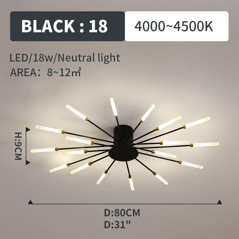 Arisha Moderni LED Montaggio Incasso Plafoniere Fuochi Artificiali