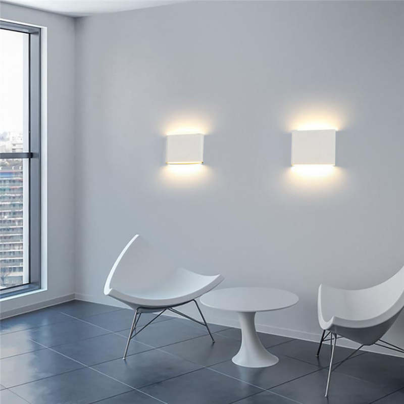 Ray Moderno Design LED Applique da Esterni Metallo Rettangolare