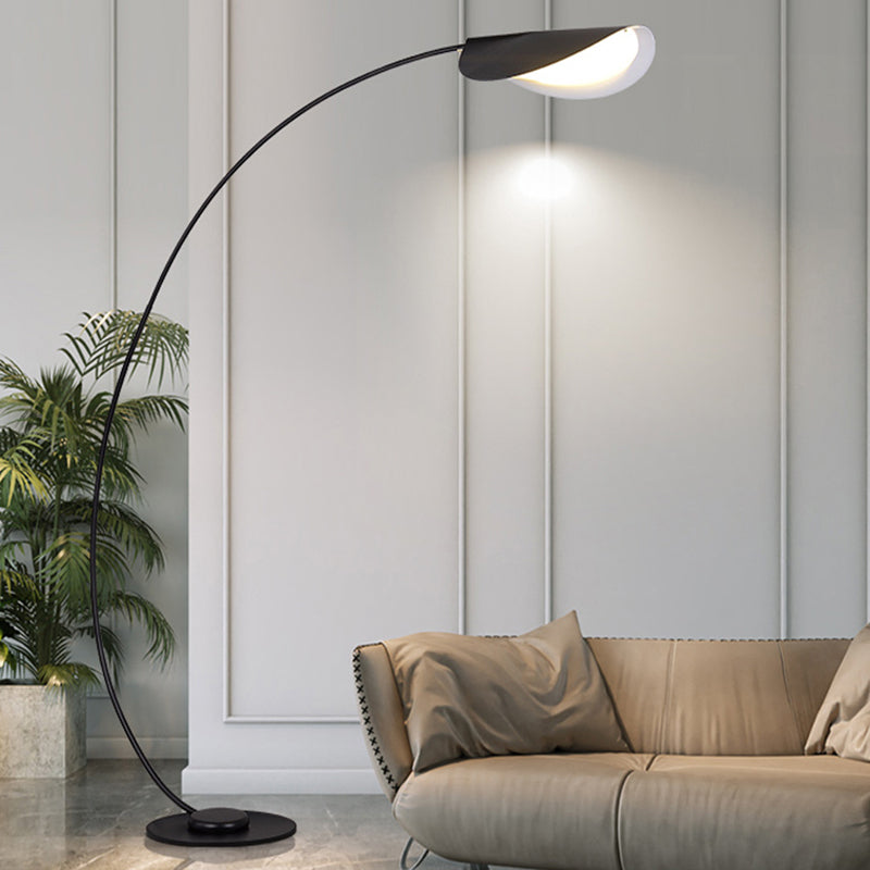 Arisha Moderna Design LED Lampada da Terra Metallo Nero Arco Soggiorno/Camera da Letto