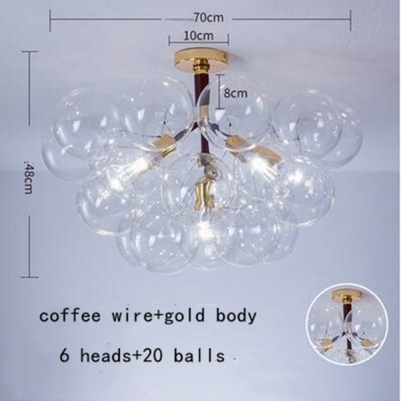 Valentina Decorativo LED Lampade a Sospensione Bianche/Nere/Caffè Bolle Soggiorno/Camera da Letto