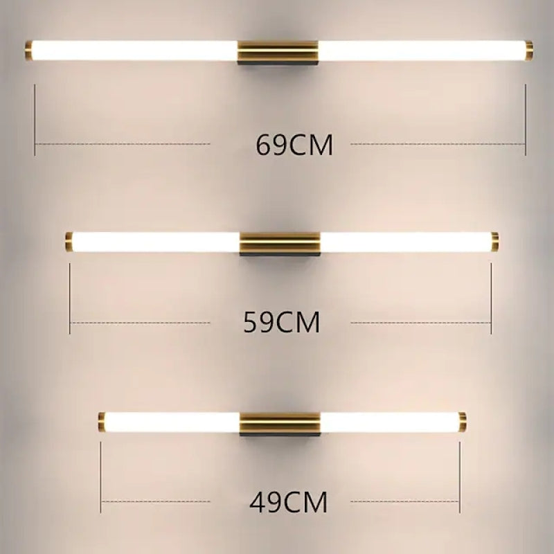 Arisha Moderno LED Applique Metallo Linea Acrilico Oro
