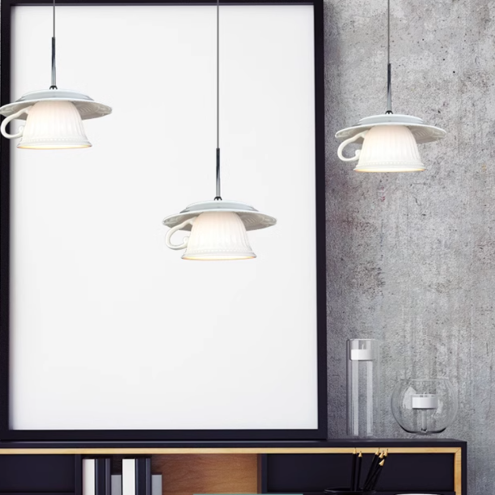 Valentina Nordico Tazza da Tè Ceramica Lampade a Sospensione Soggiorno