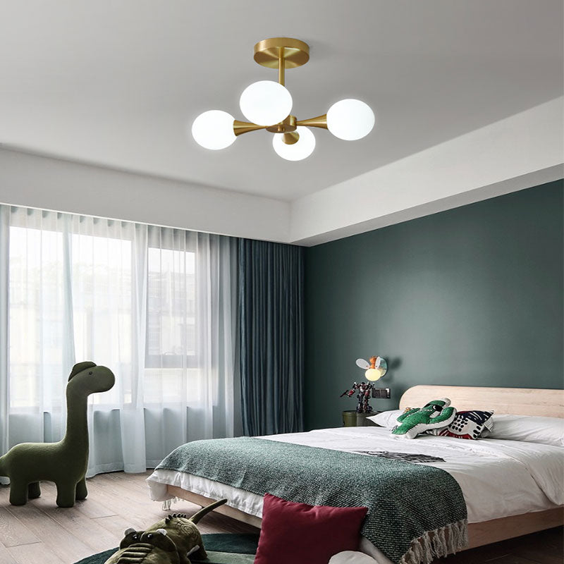 Valentina Moderno LED Lampade a Sospensione Sfera Oro Metallo/Vetro Camera da Letto
