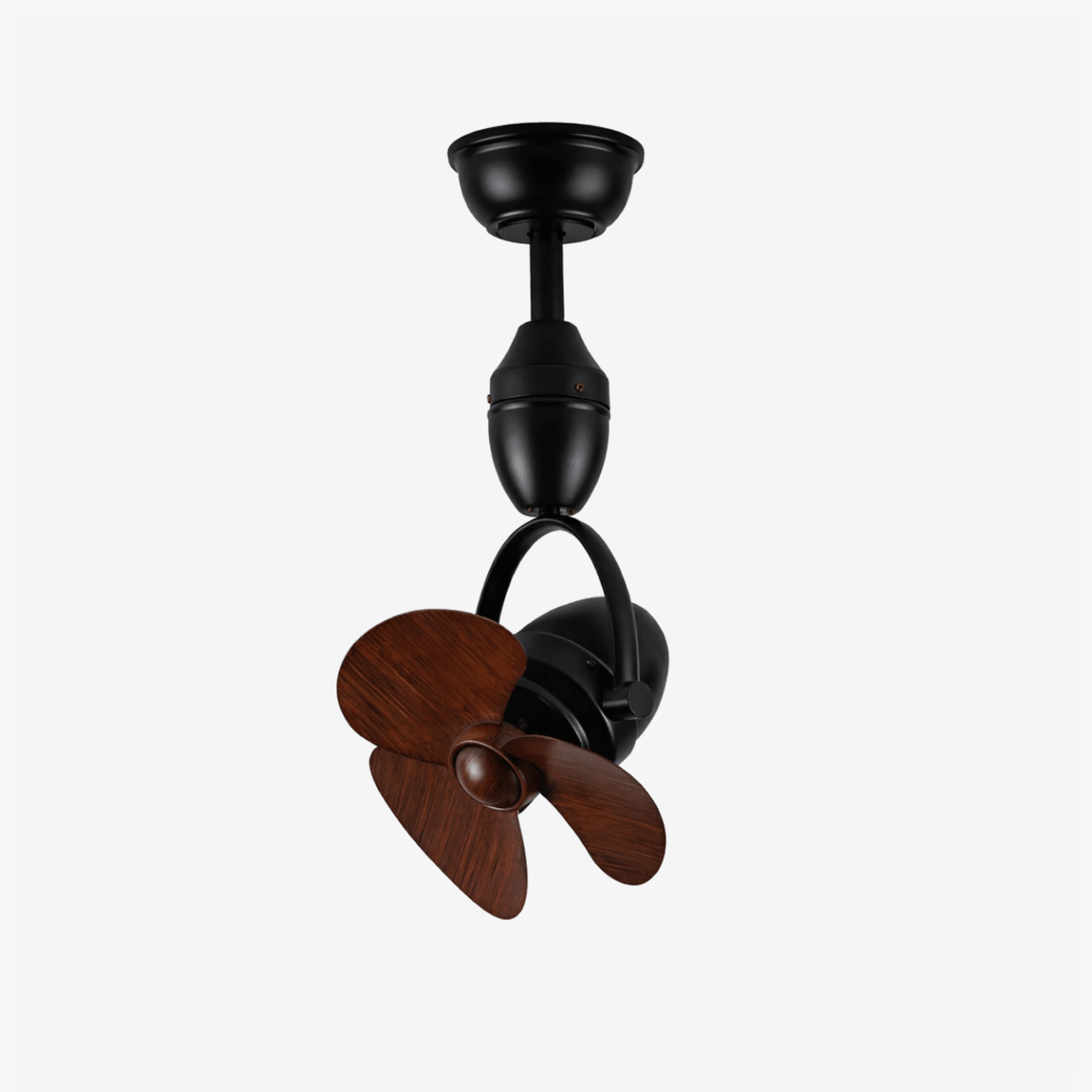 Ventilatore da soffitto Blake Retro Pivot con finitura Noce