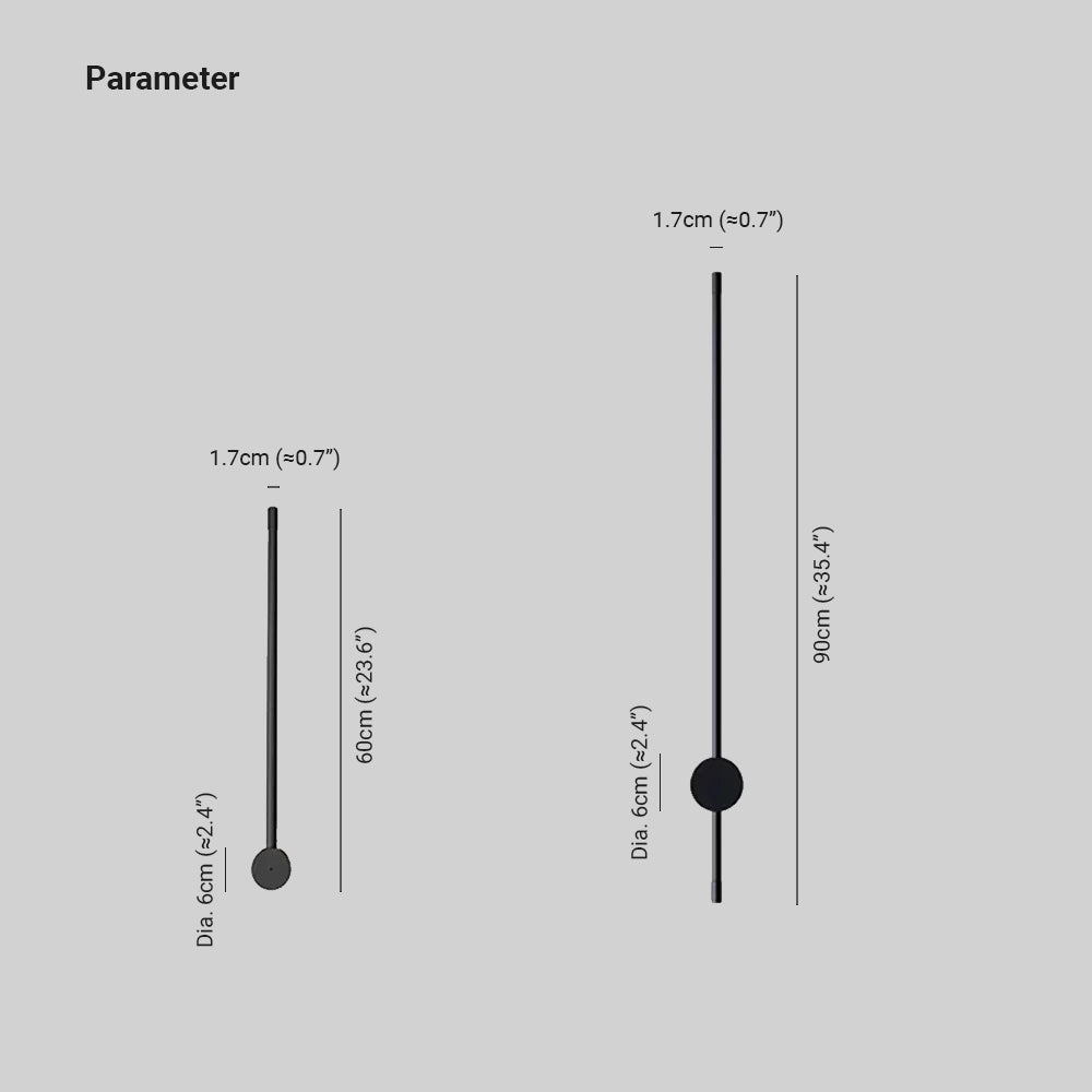 Arisha Lampada da Parete Lineare LED Minimalista Rotabile per Esterni