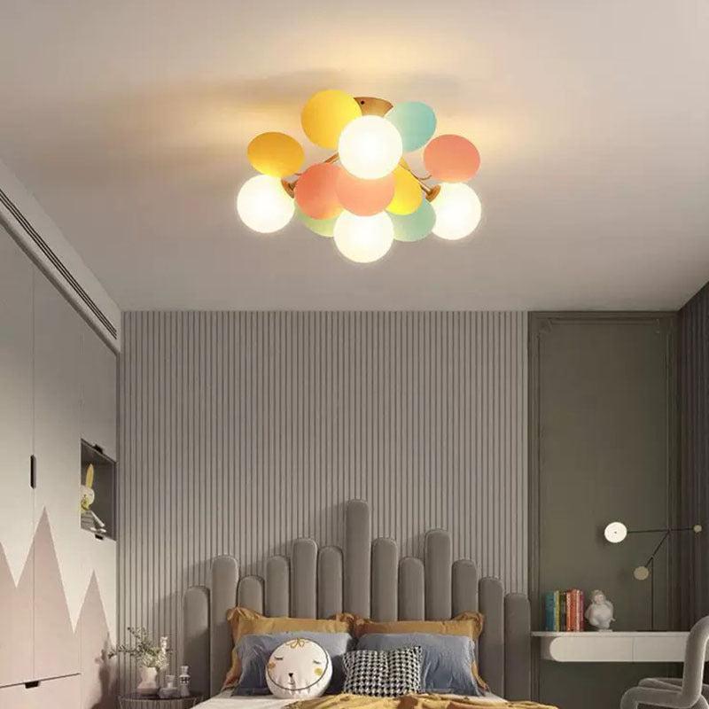 Arisha Moderna LED Design Grappolo Colorata Bianco/Verde/Rosso Bolla Plafoniera Metallo Acrilico Soggiorno/Camera da Letto