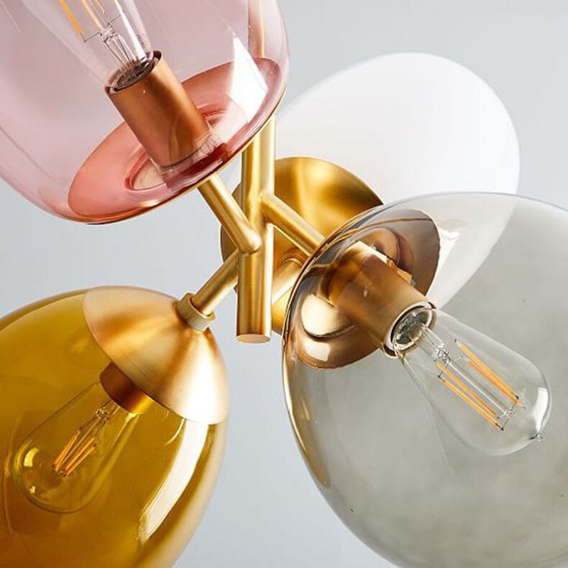 Valentina Design LED Vetro Colorate Palloncino Creative Lampade a Sospensione Metallo Vetro Soggiorno/Camera da Letto