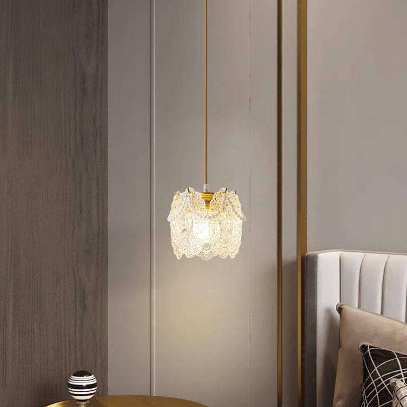 Kristy Bellissimo LED Lampade a Sospensione Metallo/Acrilico Bianco Francese Lacey Fiore Soggiorno/Camera da Letto