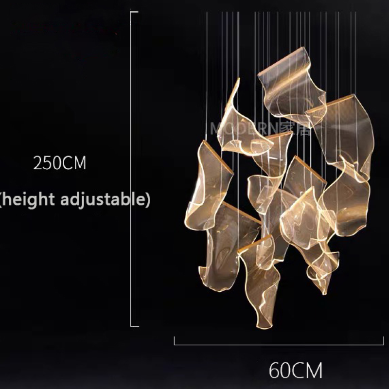 Kristy Moderni Led Lampadari Artistico Acrilico Metallo Oro Soggiorno/Camera da Letto