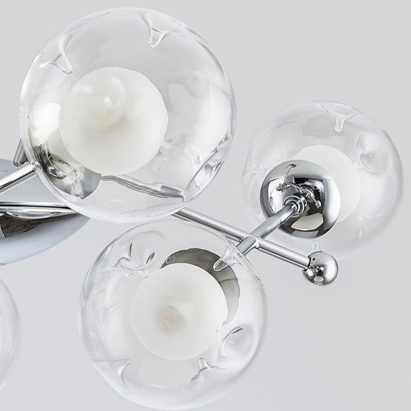 Valentina Moderno Metallo/Vetro Lux Lampadario Cromo Camera da letto/Soggiorno