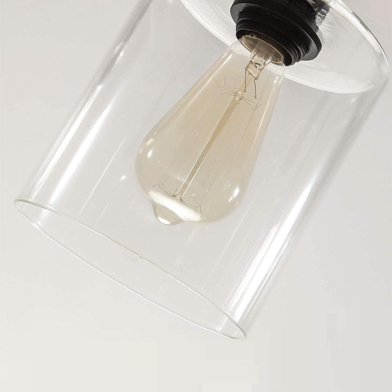 Arisha Industria Minimalista LED Lampadari Nero Metallo Cucina