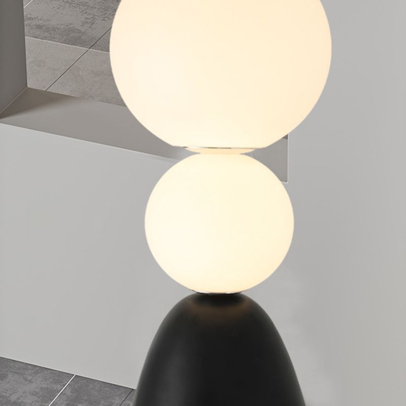 Valentina Moderne LED Lampade da Terra Nero/Bianco Resina/Vetro