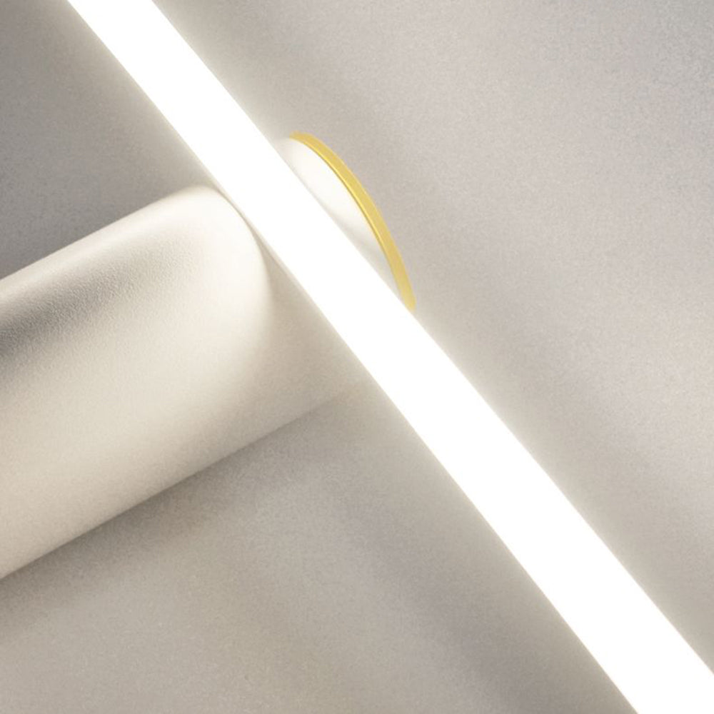 Arisha Minimalismo LED Applique Metallo Lineare Specchio Vanità Nero/Bianco Soggiorno/Camera da Letto