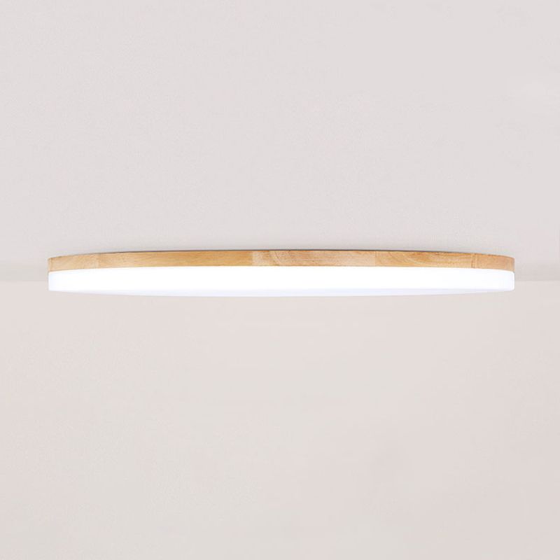 Muto Minimalista LED Plafoniere Legno Acrilico Bianco Rotondo Soggiorno/Camera da Letto