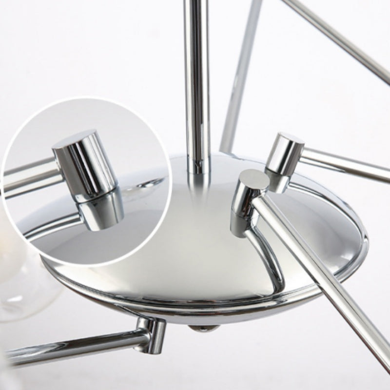 Valentina Moderno Metallo/Vetro Lux Lampadario Cromo Camera da letto/Soggiorno