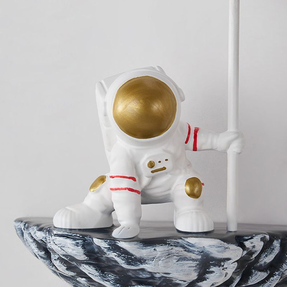 Aria Design LED Astronauta Decorativo Applique Metallo Vetro Acrilico Bianco/Blu-Bianco Soggiorno/Camera da Letto