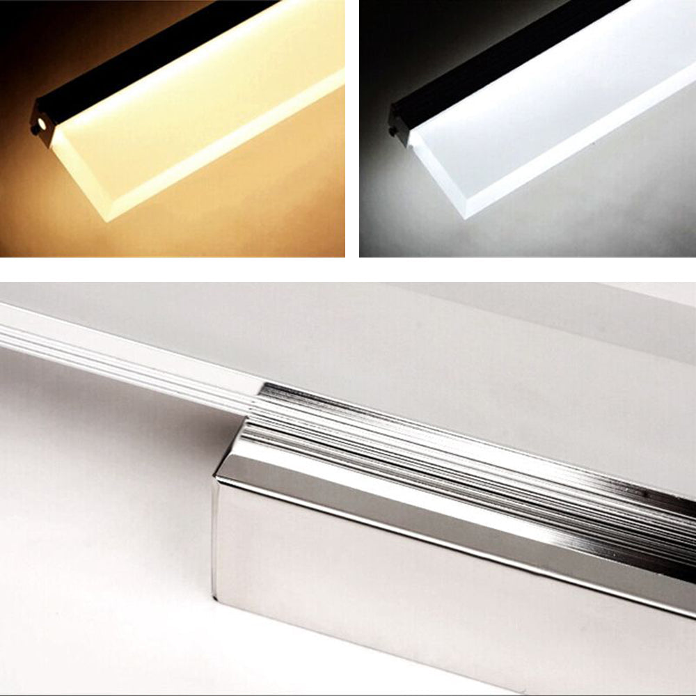 Arisha Moderno Classico LED Applique Metallo Acrilico Argento Specchio Bagno