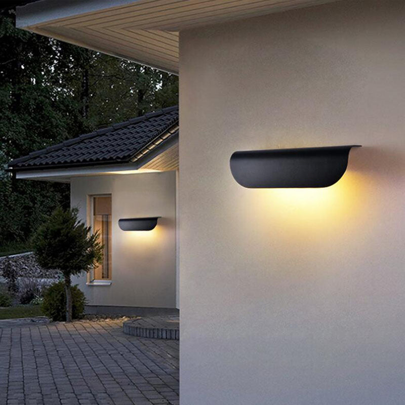 Ray Moderne LED Lampade da Esterno Nera/Bianca Curvo Impermeabile