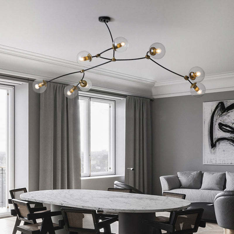 Valentina Minimalista Elegante Irregolare Lampadari Speciale Nera Soggiorno/Camera da Letto