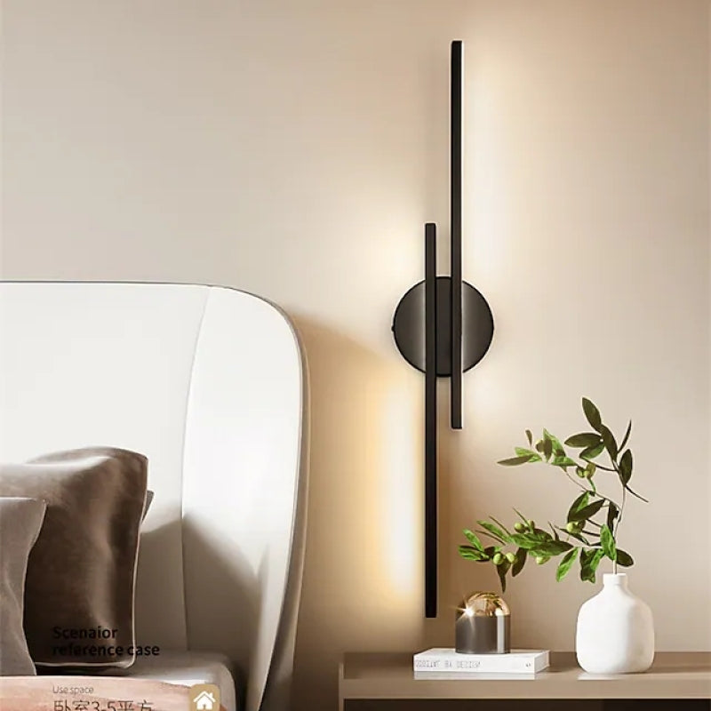 Arisha Moderna LED Nordico Applique Metallo Nero/Bianco Lineare Soggiorno/Camera da Letto