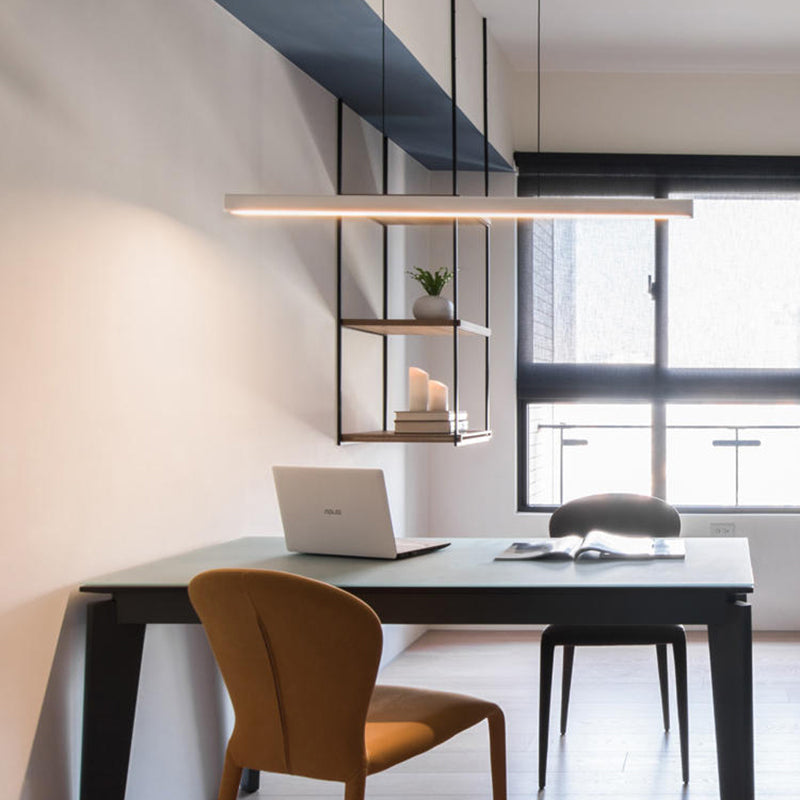 Arisha Minimalista LED Lampada a Sospensione Metallo/Legno Lineare Dimmerabile Soggiorno/Camera da Letto