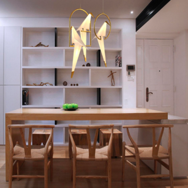 Avi Modern Lampada a Sospensione Vetro Bianco/Chiaro Ucello Nordica Post Moderna