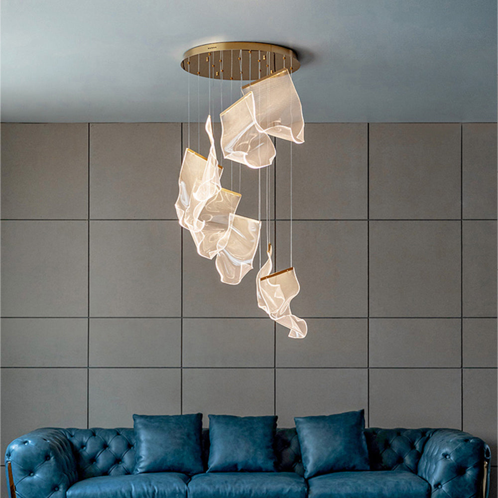 Kristy Moderni Led Lampadari Artistico Acrilico Metallo Oro Soggiorno/Camera da Letto