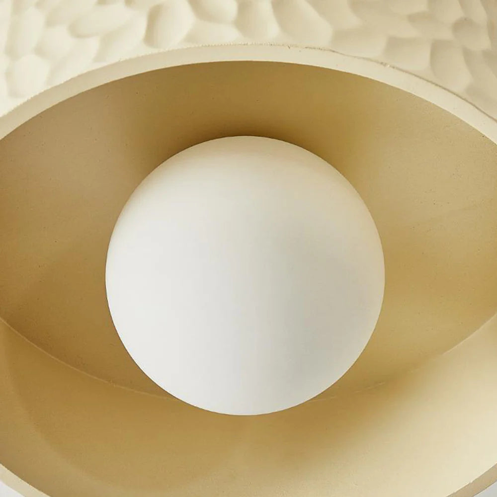 Arisha Moderno Resina Vetro Plafoniera Beige Camera da letto Soggiorno