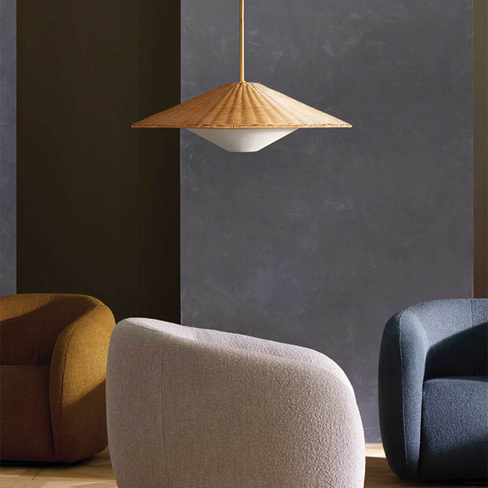 Ritta Tessuto a Mano Retro Lampade a Sospensione Rattan Camera da Letto