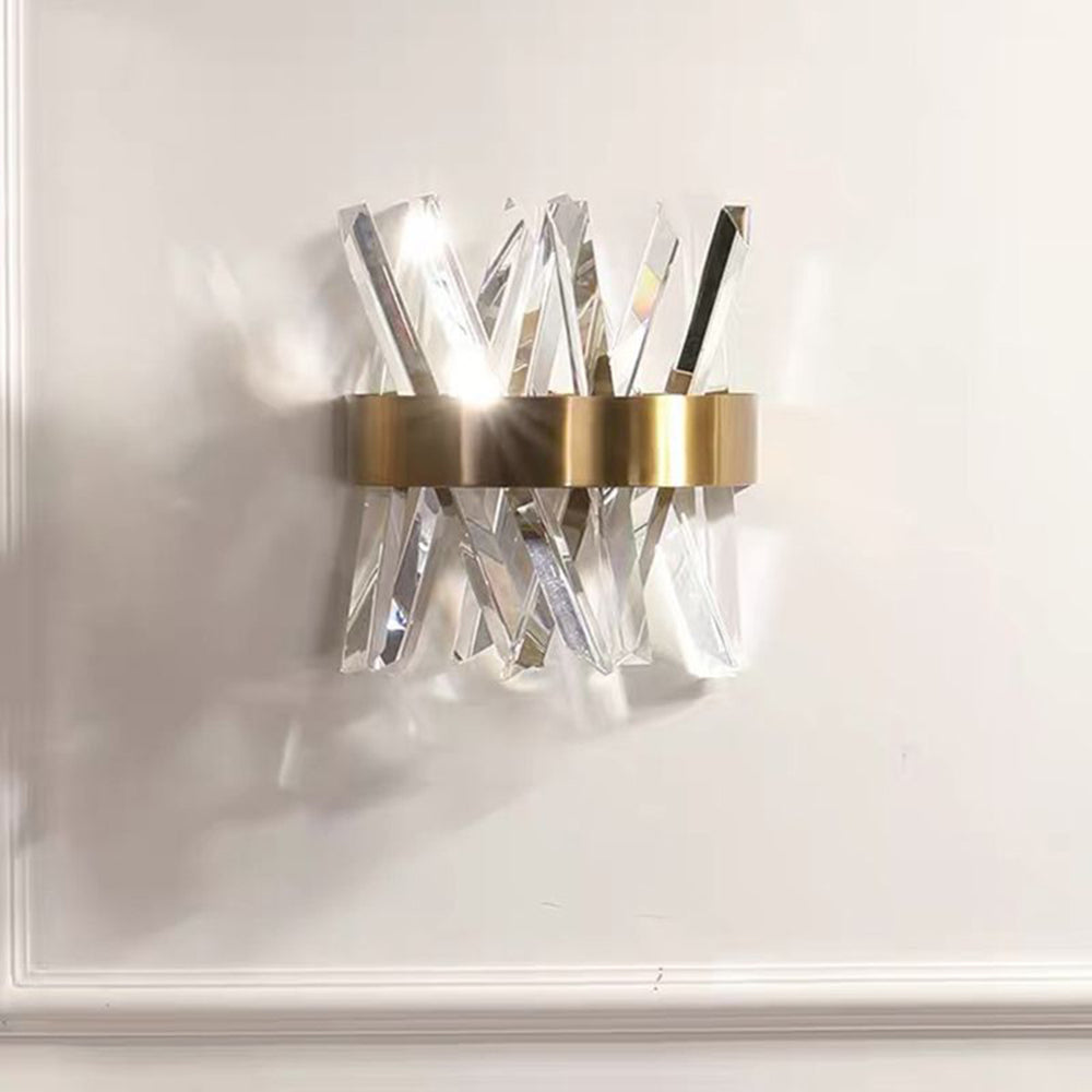 Kristy Moderni LED Applique Geometrica Decorativa Cristallo Metallo Oro Soggiorno/Camera da Letto