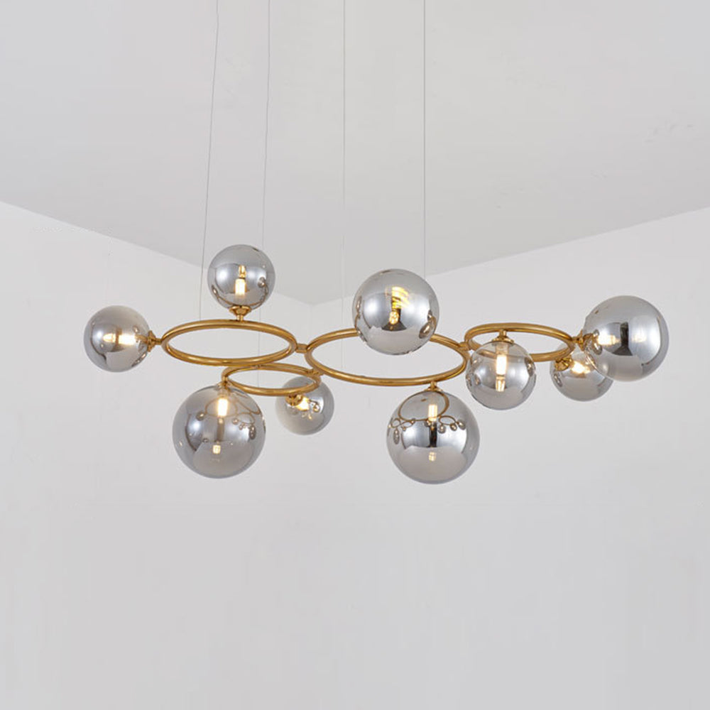 Valentina Minimalista Moderno LED Lampade a Sospensione Bianco/Oro Metallo/Vetro Soggiorno/Camera da Letto