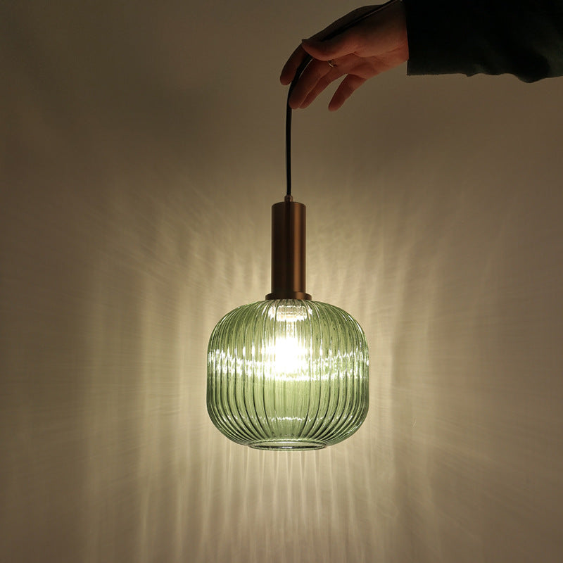 Valentina Design LED Lampade a Sospensione Metallo Vetro Verde/Grigio Cucina/Soggiorno/Camera da Letto