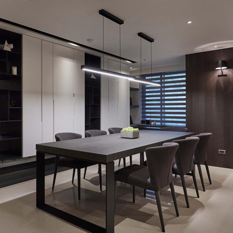 Arisha Minimalista LED Lampada a Sospensione Metallo/Legno Lineare Dimmerabile Soggiorno/Camera da Letto