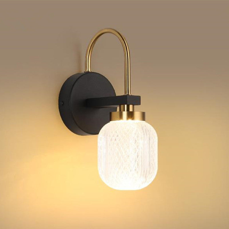 Arisha Moderna LED Applique Metallo/Acrilico Nero 2 Stile Soggiorno/Camera da Letto