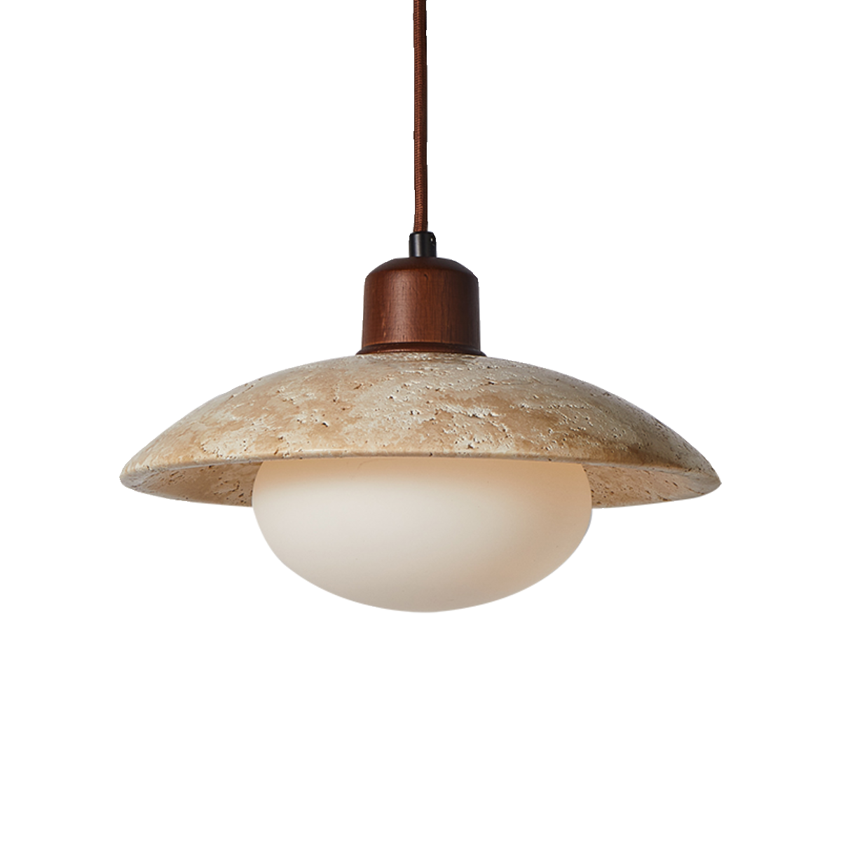 Valentina Wabi-sabi Retro Cerchio Vetro Roccia LED Lampade a Sospensione Sala da Pranzo