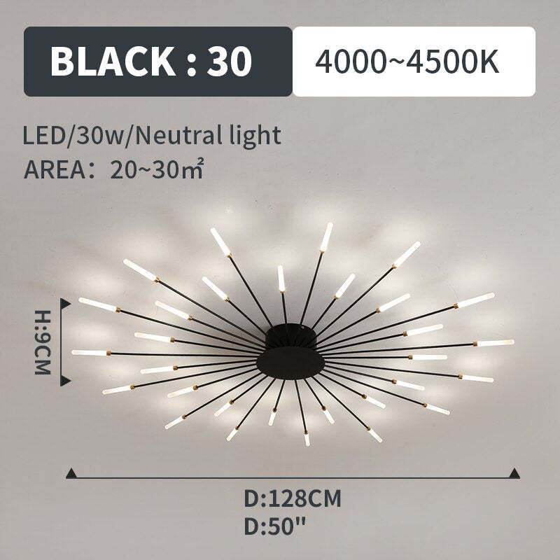 Arisha Moderni LED Montaggio Incasso Plafoniere Fuochi Artificiali