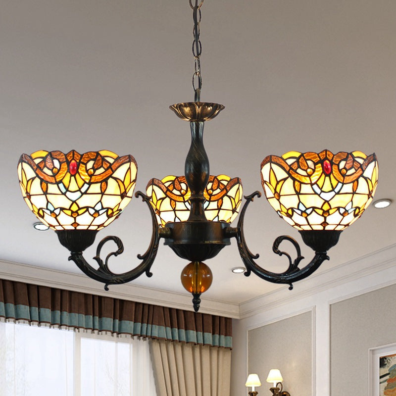 Tiffany Vintage Metallo Vetro Lampadari Camera da Letto Soggiorno
