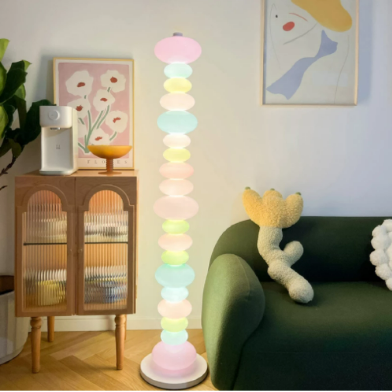 Valentina Vetro Caramelle Arcobaleno Unico Lampade da Terra