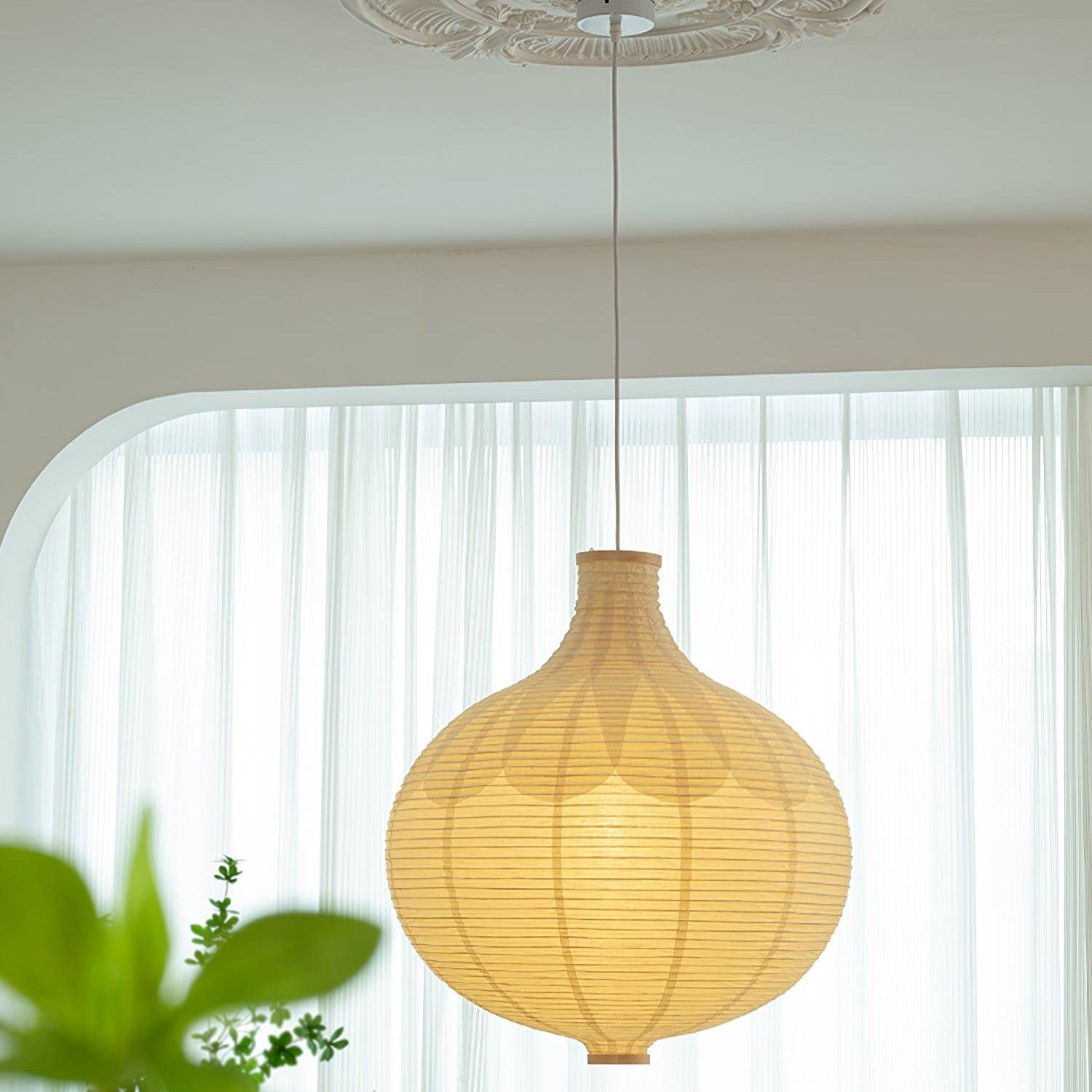 Ritta Giaponese Design Globo Legno Carta LED Lampade a Sospensione Soggiorno