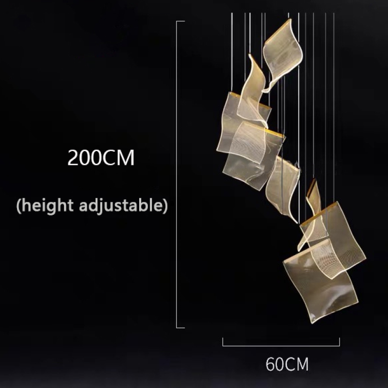 Kristy Moderni Led Lampadari Artistico Acrilico Metallo Oro Soggiorno/Camera da Letto