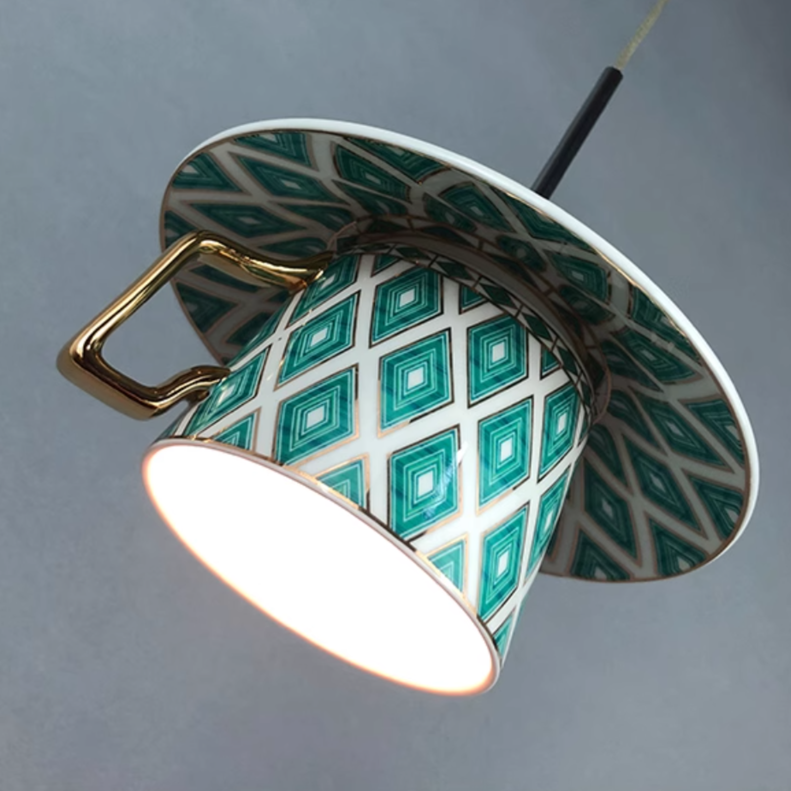 Valentina Vintage Argyle Modello Tazza Ceramica Lampade a Sospensione Camera da Letto