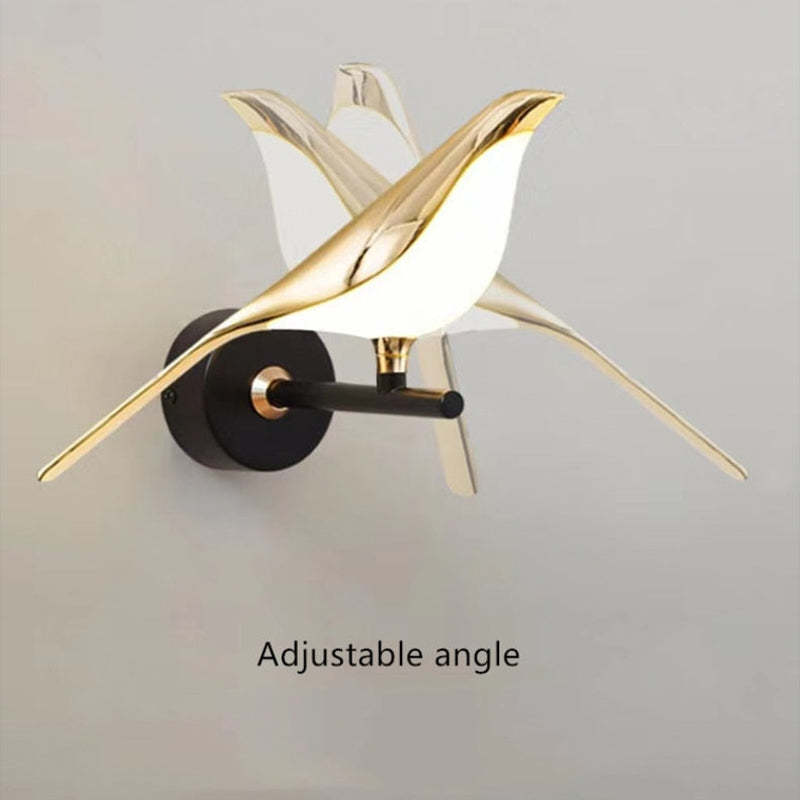 Arisha Design LED Applique Speciale Metallo Acrilico Oro Uccello Soggiorno/Camera da Letto/Ristorante/Studio