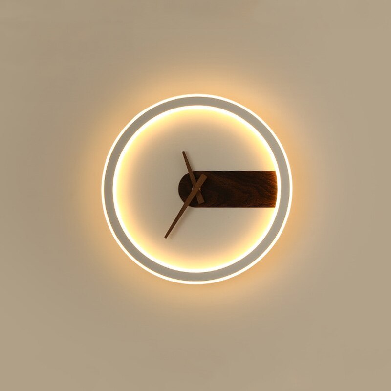 Arisha Moderna Design LED Urbano Applique 3 Colori Marrone Scuro Orologio Soggiorno/Camera da Letto