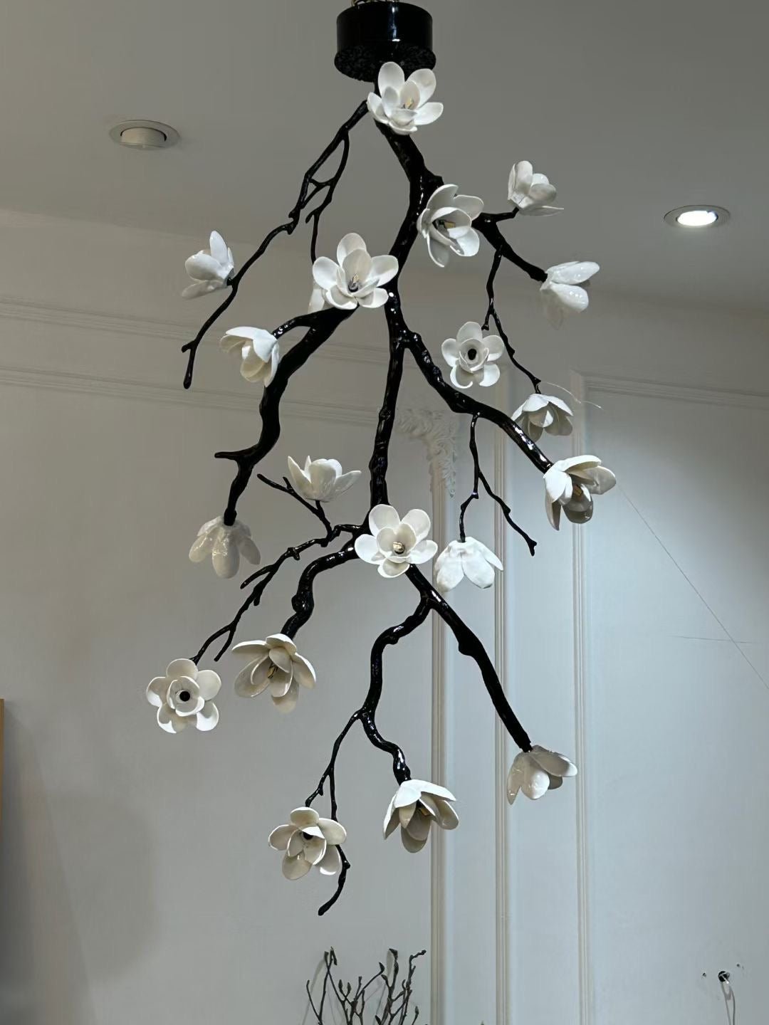 Large Long Branch Flower Chandelier - Blowlighting