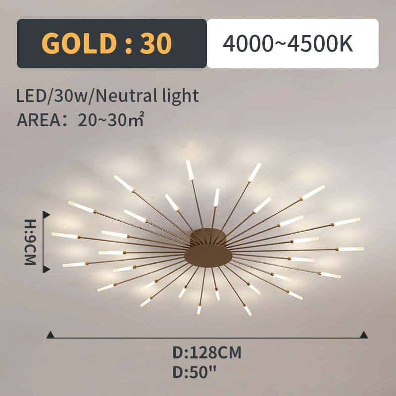 Arisha Moderni LED Montaggio Incasso Plafoniere Fuochi Artificiali