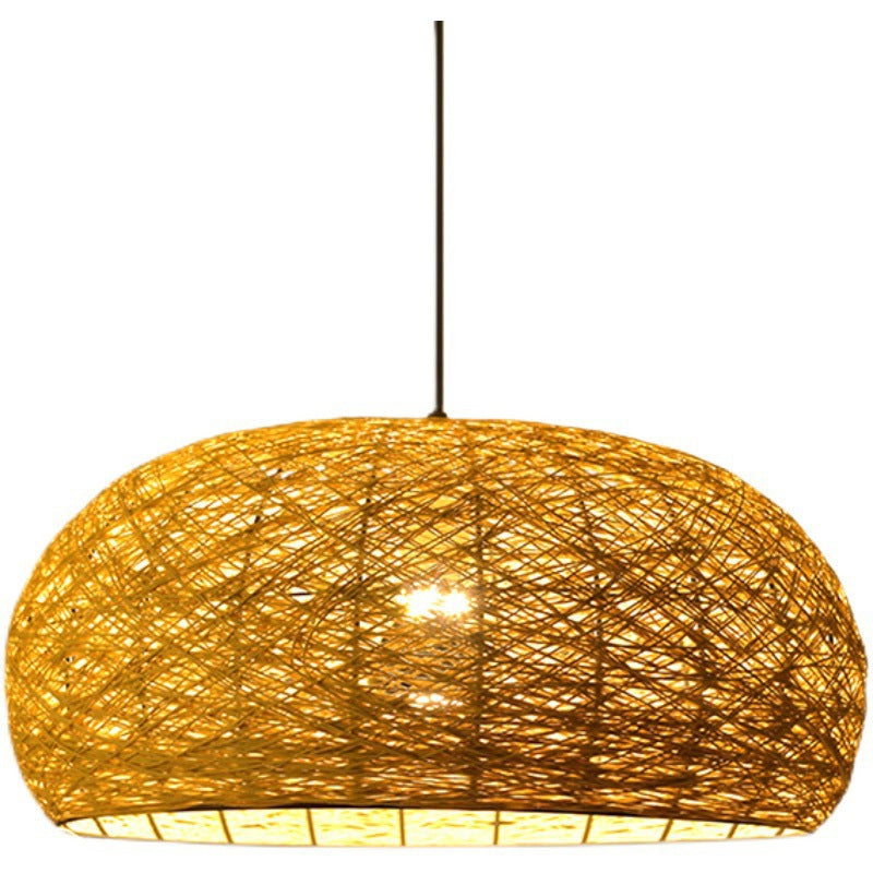 Ritta Design Nido Metallo Rattan LED Lampade a Sospensione Sala da Pranzo