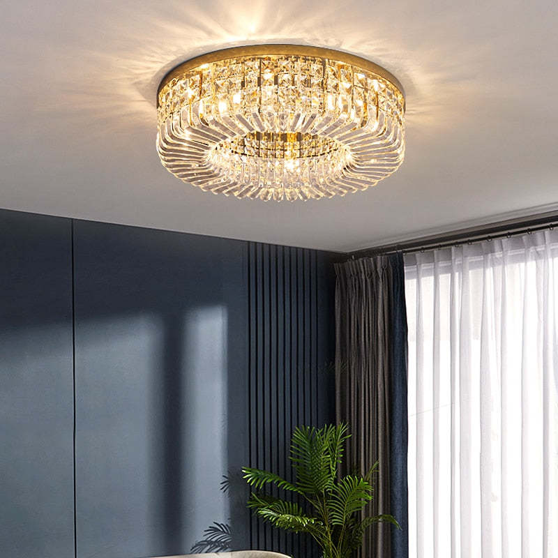 Kristy Lusso Cristallo LED Metallo/Cristallo Plafoniera Candeliere Oro